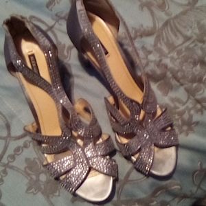 Alex Marie silver high heels 9.5